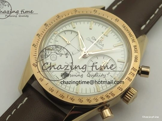 0126 AllSeason Speedmaster ’57 Co-Axial RG OMF 1:1 Best Edition White Dial On Leather Strap A9300 (Free Leather Strap) 8063